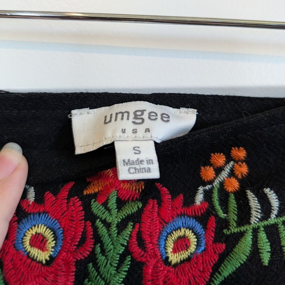Umgee Embroidered Butterfly Mini Skirt - Picture 3 of 7